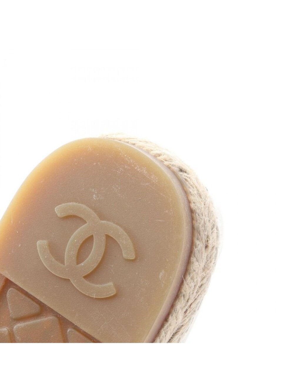 Chanel CC Logo Espadrille Slip on White Leather - Picture 7 of 8